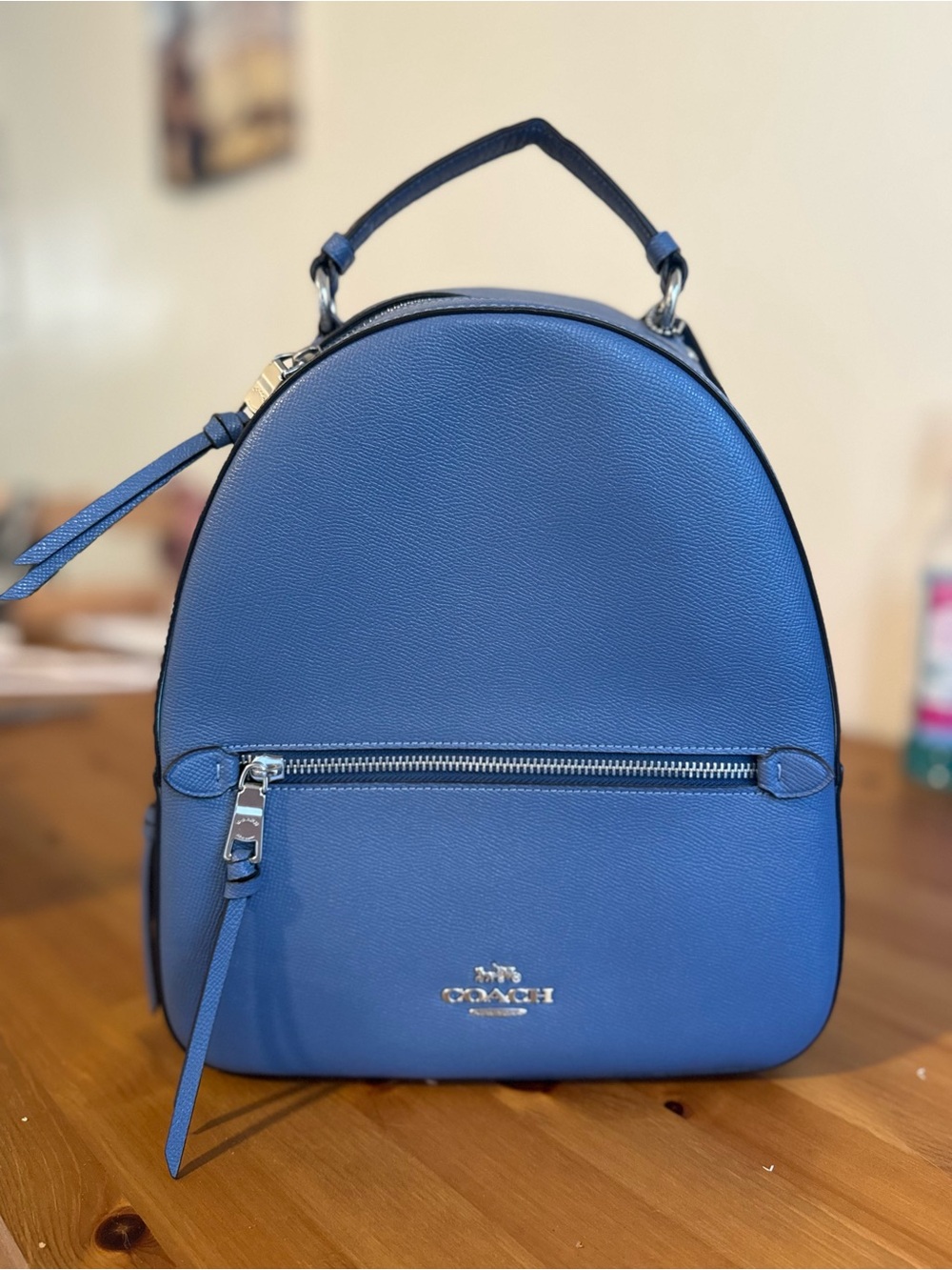 Coach Pebbled Leather Mini Backpack in Blue
